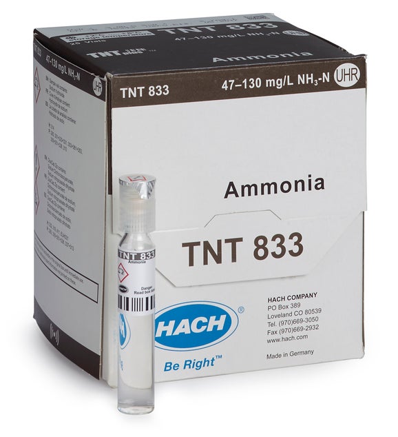 Ammonia TNTplus Vial Test, UHR (47-130 mg/L NH₃-N), 25 Tests